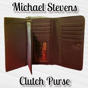 Vtg Michael Stevens Wallet/Organizer/Clutch Purse Calculator